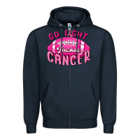 Navy go fight tackle cancer Zipper Hoodie - MaliasSmallBusiness