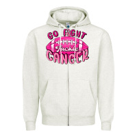 Oatmeal Heather go fight tackle cancer Zipper Hoodie - MaliasSmallBusiness