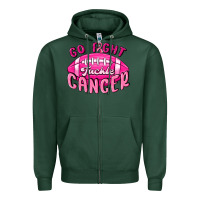 Sports Green go fight tackle cancer Zipper Hoodie - MaliasSmallBusiness