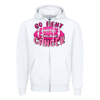 White go fight tackle cancer Zipper Hoodie - MaliasSmallBusiness
