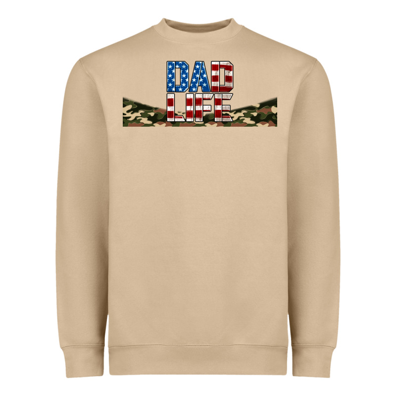 Patriotic Dad Life 16oz Libbey Cup Heavyweight Sweatshirt by HRA Design Shop | Teevron
