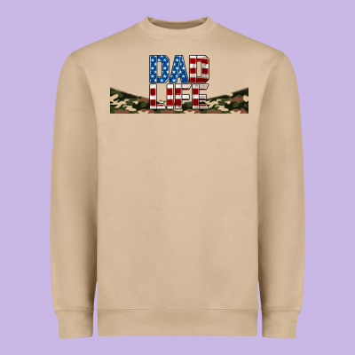 Patriotic Dad Life 16oz Libbey Cup Heavyweight Sweatshirt Designed By Hra Design Shop