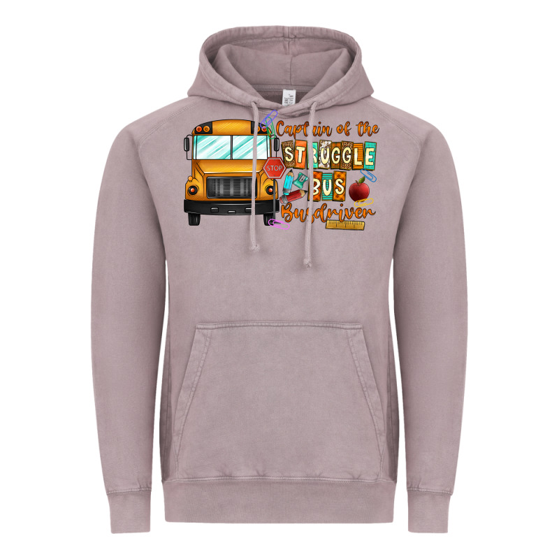 Captain Of Struggle Bus Busdriver Vintage Hoodie by CowhideDigitalArt | Teevron