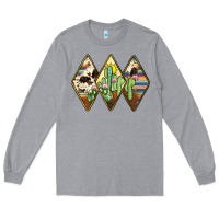 Heather Grey cactus serape cowhide Long Sleeve Tee - JahusDesignShop