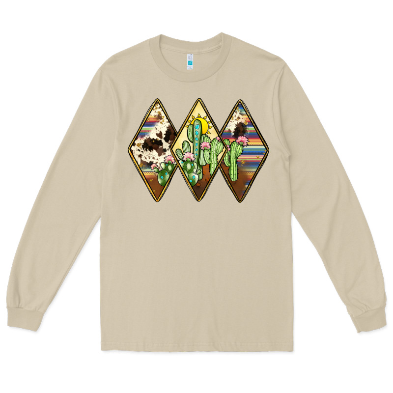 Cactus Serape Cowhide Long Sleeve Tee by JahusDesignShop | Teevron