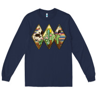 Navy cactus serape cowhide Long Sleeve Tee - JahusDesignShop