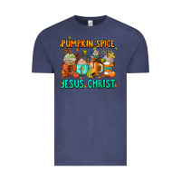 Vintage Denim pumpkin spıce jesus christ coffee cups Vintage Tee - AdoDesignShop