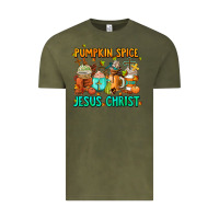 Vintage Olive pumpkin spıce jesus christ coffee cups Vintage Tee - AdoDesignShop