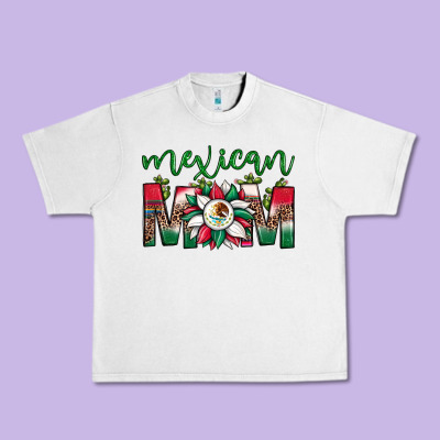Mexican Flag Sunflower Mom Leopard Urban Heavy Tee Designed By Jahusdesignshop