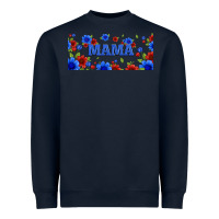 Navy floral american mama 16oz libbey cup Heavyweight Sweatshirt - HRA Design Shop