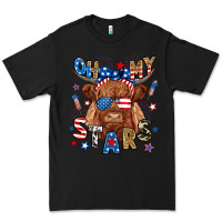 Black oh my stars highland cow Premium Tee - RanaPortraitStore