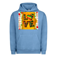Pigment Pebble Blue juneteenth love Urban Hoodie - TumblerDesignByShophia