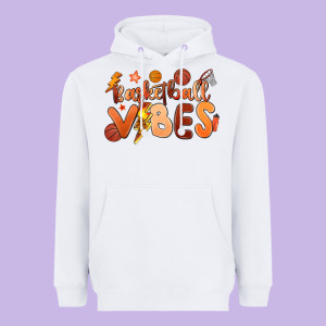 Basketball Vibes Heavyweight Hoodie Designed By Maliassmallbusiness