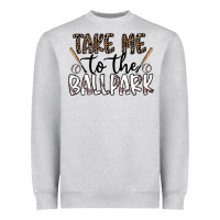 Heather Grey take me to the ballpark Heavyweight Sweatshirt - CowhideDigitalArt