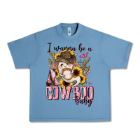 Pebble Blue i wanna be a cowboo baby halloween Urban Heavy Tee - AdoDesignShop
