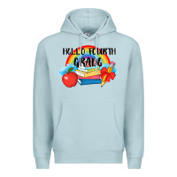 Blue Mist back to school hello fourth grade 3200x2400 Premium Hoodie - AdoDesignShop