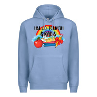 Colony Blue back to school hello fourth grade 3200x2400 Premium Hoodie - AdoDesignShop