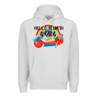 Dove Grey back to school hello fourth grade 3200x2400 Premium Hoodie - AdoDesignShop