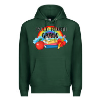 Sports Green back to school hello fourth grade 3200x2400 Premium Hoodie - AdoDesignShop