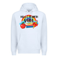 White back to school hello fourth grade 3200x2400 Premium Hoodie - AdoDesignShop
