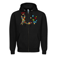 Black autism awareness Zipper Hoodie - MaliasSmallBusiness
