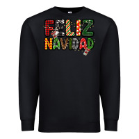 Black feliz navidad Premium Sweatshirt - MaliasSmallBusiness