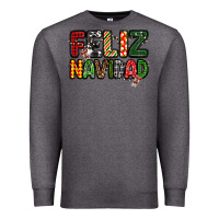 Charcoal Heather feliz navidad Premium Sweatshirt - MaliasSmallBusiness