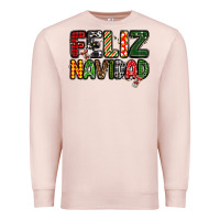 Pale Pink feliz navidad Premium Sweatshirt - MaliasSmallBusiness