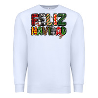 White feliz navidad Premium Sweatshirt - MaliasSmallBusiness