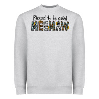 Heather Grey blessed meemaw Heavyweight Sweatshirt - CowhideDigitalArt