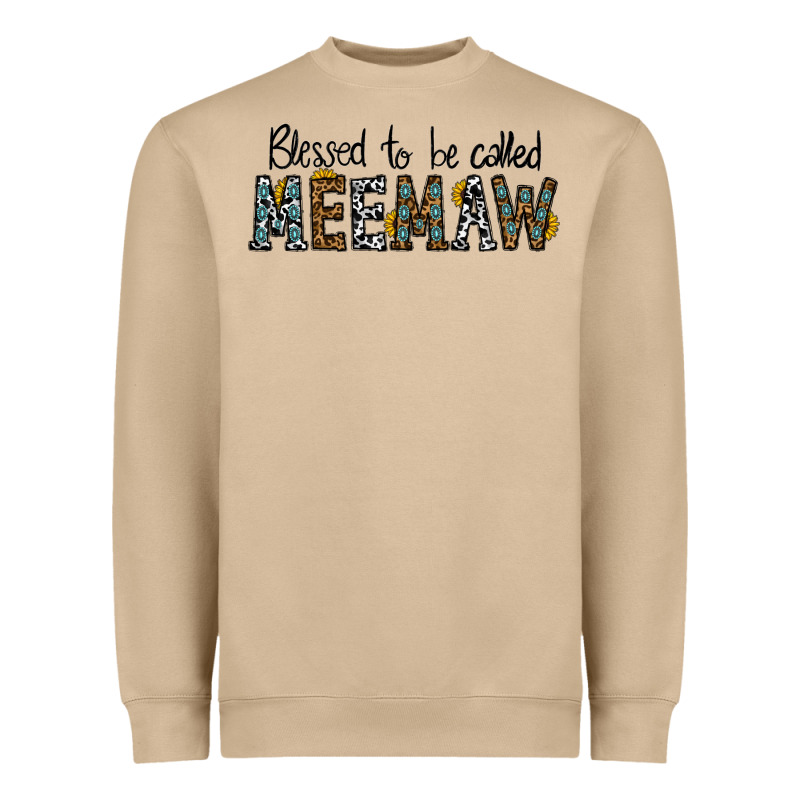 Blessed Meemaw Heavyweight Sweatshirt by CowhideDigitalArt | Teevron