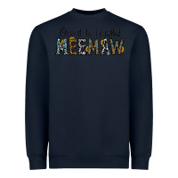 Navy blessed meemaw Heavyweight Sweatshirt - CowhideDigitalArt