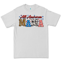 Dove Grey all american mama Premium Tee - RanaPortraitStore