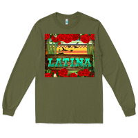 Army Green latina tumbler Long Sleeve Tee - BundleAndBundleShop