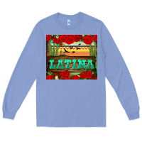 Colony Blue latina tumbler Long Sleeve Tee - BundleAndBundleShop