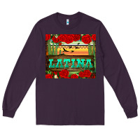 Plum latina tumbler Long Sleeve Tee - BundleAndBundleShop
