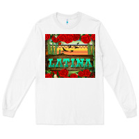 White latina tumbler Long Sleeve Tee - BundleAndBundleShop