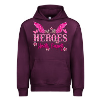 Mauve Wine Not all heroes wear capes Cancer Awareness Urban Hoodie - HowdyJamesFarm