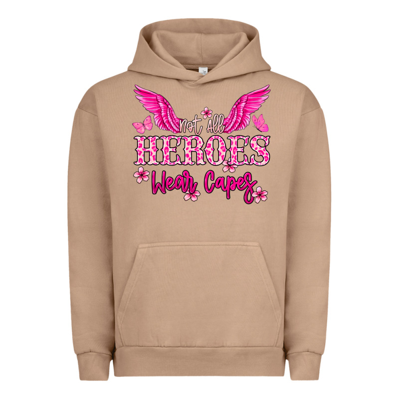 Not All Heroes Wear Capes Cancer Awareness Urban Hoodie by HowdyJamesFarm | Teevron