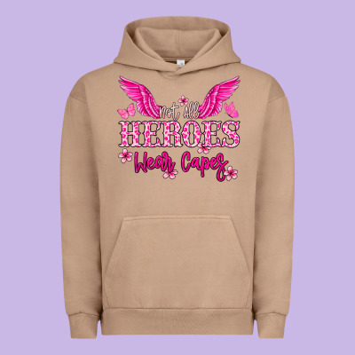 Not All Heroes Wear Capes Cancer Awareness Urban Hoodie Designed By Howdyjamesfarm