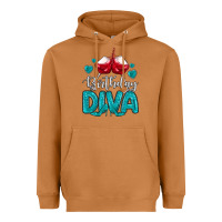 Meerkat birthday diva turquoise Heavyweight Hoodie - MaliasSmallBusiness
