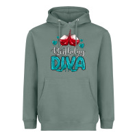 Sage birthday diva turquoise Heavyweight Hoodie - MaliasSmallBusiness