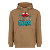 Toasted Coconut birthday diva turquoise Heavyweight Hoodie - MaliasSmallBusiness