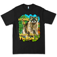 Black raccoon home is where the trash is Premium Tee - BarkalooDesign