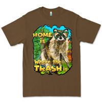 Cacao raccoon home is where the trash is Premium Tee - BarkalooDesign