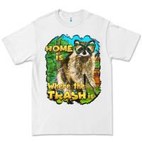 White raccoon home is where the trash is Premium Tee - BarkalooDesign