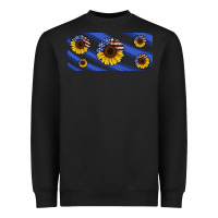 Black american flag sunflowers 16oz libbey cup Heavyweight Sweatshirt - HRA Design Shop