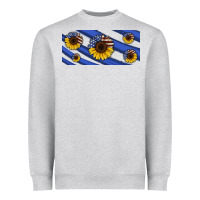 Heather Grey american flag sunflowers 16oz libbey cup Heavyweight Sweatshirt - HRA Design Shop