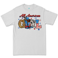 Dove Grey all american girl Premium Tee - RanaPortraitStore
