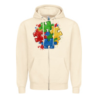 Sandshell autism puzzles Zipper Hoodie - MaliasSmallBusiness